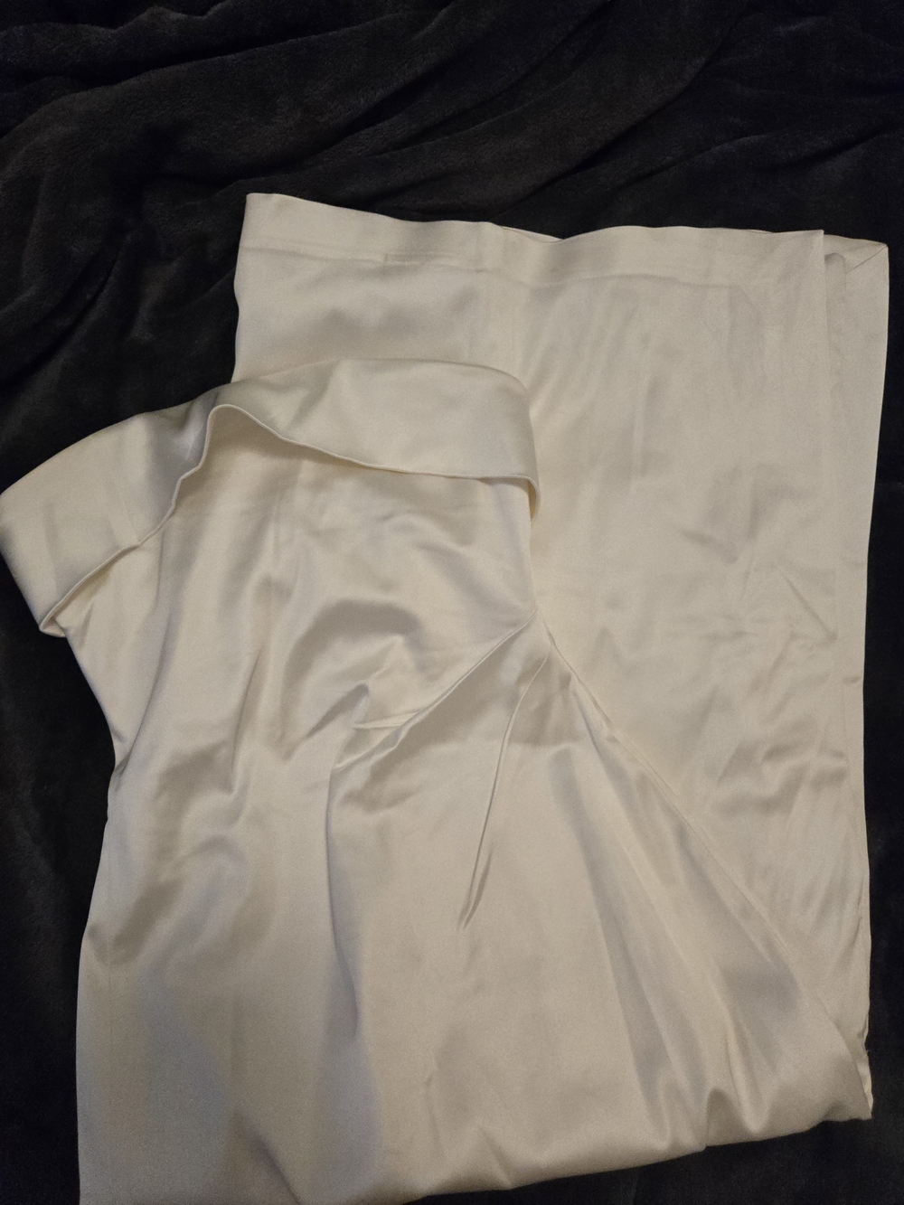 Aritzia Cream Satin Slip Dress